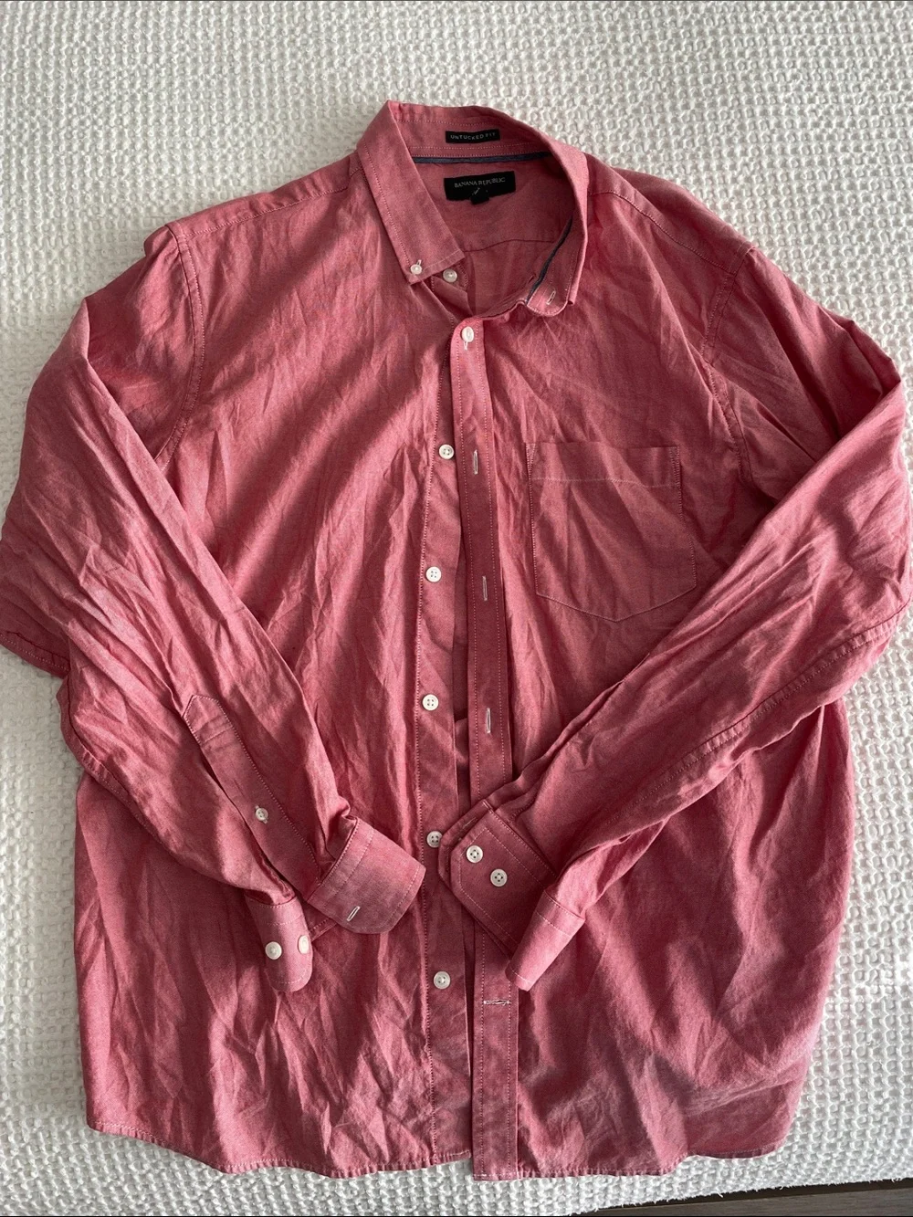 Banana Republic Pink Button-Down Long Sleeve Shirt